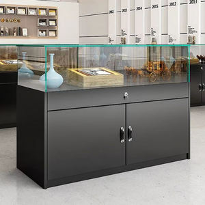 Vetrina Espositiva di Lusso in Vetro per Gioielli Personalizzabile con Mobile in Legno OEM Arredamento per Negozi Direttamente dalla Fabbrica - Product Image 2