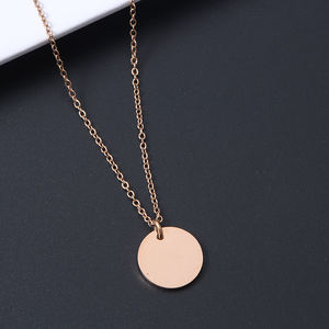 לוגו מותאם אישית אופנה נירוסטה כסף צבע מינימליסטי נשים אישית שרשרת - Product Image 5