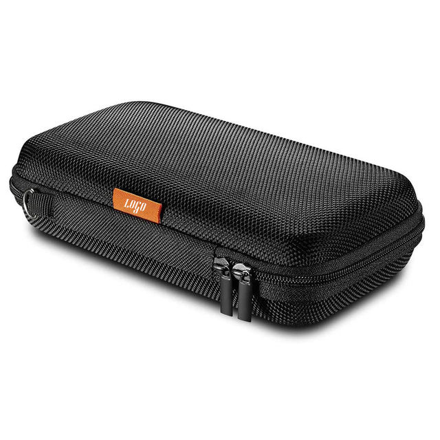 Custom Portable Waterproof Fire-proof Shockproof EVA Hard Zipper Carrying Pouch Case for Powerbank Charger Cable Organizer