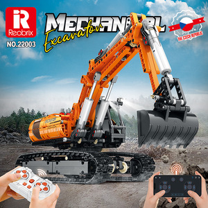 Reobrix22003 Mechanical Building <b>Block</b> Excavator Model 800+ Pieces Educational Toy Unisex for Ages 8-13 Years - Product Image 2