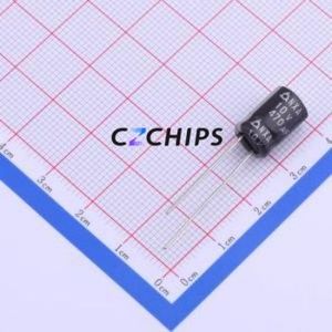 Condensador Electrolítico de Aluminio NXA 10V470 M 8*11.5 de Orificio Pasante, D8xL11.5mm 470uF 20% 10V 640mA-100kHz - Product Image 1