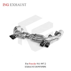ING997 Scarico per Porsche 997.2 Catback 2005-2012 911 997 3.6 3.8 Carrera Targa 4 4S Scarico Catback in Acciaio Inox con Valvola - Product Image 6