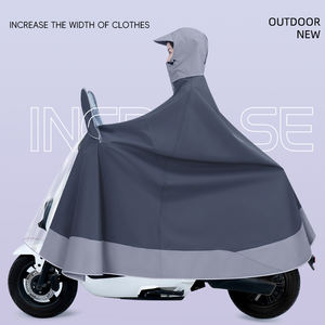 <span class=keywords><strong>Cape</strong></span> <span class=keywords><strong>de</strong></span> <span class=keywords><strong>pluie</strong></span> pongé en polyester haute visibilité imperméable pour vélo électrique Logo personnalisé Poncho Imperméable - Product Image 4