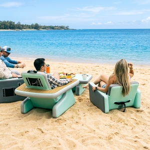 Chaise de plage <span class=keywords><strong>gonflable</strong></span> pliable robuste avec support dorsal, canapé flottant pour <span class=keywords><strong>piscine</strong></span>, lac et mer - Product Image 1