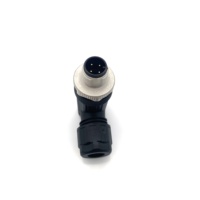 OEM personalizado hembra A/B/D código Sensor señal montaje ángulo recto M8 M12 conector de plástico 4P IP67 campo grabable conector