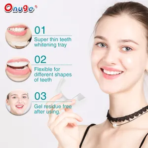 in-depth cooperation with 6 fortune 500 companies onuge dry teeth whitening u-shape strips with 14pairs