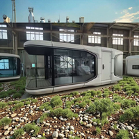 Capsule de camping préfabriquée en acier moderne et luxueuse avec système intelligent pour appartements, écoles et capsules spatiales tendance