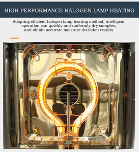 Tự động LCD màn hình cảm ứng Halogen đo độ ẩm với sưởi ấm nhanh chóng cho đường đậu nành gỗ thuốc lá phân tích trong phòng thí nghiệm sử dụng - Product Image 5