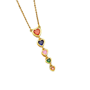 Collar con colgante de cristal, brillante con un elegante estilo de diosa - Product Image 5