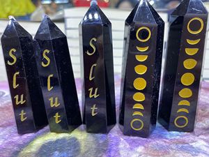 Obsidienne noire, 1 pièce, avec éclipse de logo du soleil, vente en gros de l'usine - Product Image 6