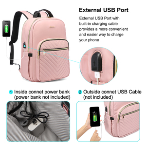 LOVEVOOK 15,6 17 18 pulgadas mochila informal con puerto USB hombres mujeres viaje estudiante mochilas escolares mujeres lujo Laptop mochilas 2024 - Product Image 5