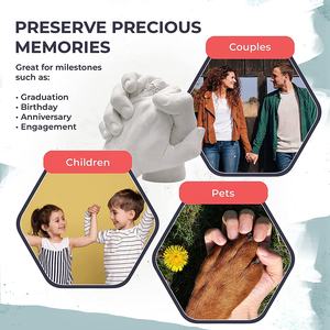 Moules pour la coulée d'alginate impression poudre kit de coulée 3d bricolage bébé 3d main et <span class=keywords><strong>pied</strong></span> kit de coulée alginate et plâtre - Product Image 3