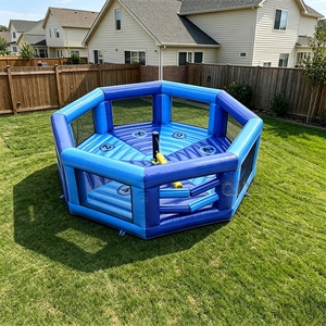 Jeu gonflable commercial Wipeout avec balayeuse rotative, jeu interactif pour enfants et adultes, location pour fêtes et événements - Product Image 6
