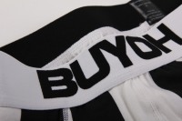 Sous-vêtements pour hommes en viscose de bambou écologique, taille plus, imprimé noir et blanc, respirant, élastique, tricoté, sexy, boxer