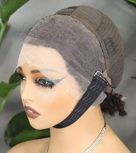 Perruques courtes bouclées en <span class=keywords><strong>cheveux</strong></span> humains, vente en gros, avec closure 13x4, lace frontal pré-épilé, ligne de <span class=keywords><strong>cheveux</strong></span> 4C, couleur naturelle, pour femmes - Product Image 4