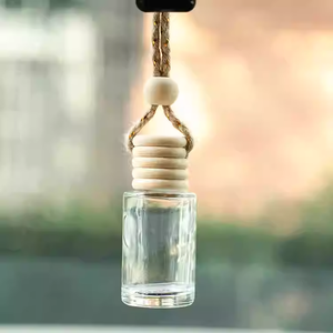 Direct Sales Compact 10ML Cylinder <strong>Car</strong> <strong>Diffuser</strong> Glass Bottle with Screw Cap and Lanyard Minimalist Style - Product Image 2