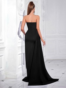 Abito <span class=keywords><strong>da</strong></span> Sera con Corpetto Aderente, Paillettes, Taglio Sartoriale, Forma a Coda di Pesce e Spacco Alto sul Retro - Product Image 6