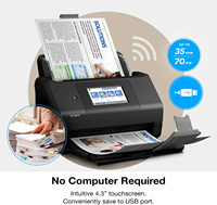 Pour epson Workforce ES-580W Scanner de documents de bureau duplex couleur sans fil pour PC et Mac avec chargeur de documents automatique de 100 feuilles