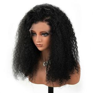 Perruque en dentelle complète HD en cheveux humains vierges indiens bruts, densité 180%, dentelle transparente, perruques en cheveux humains - Product Image 4