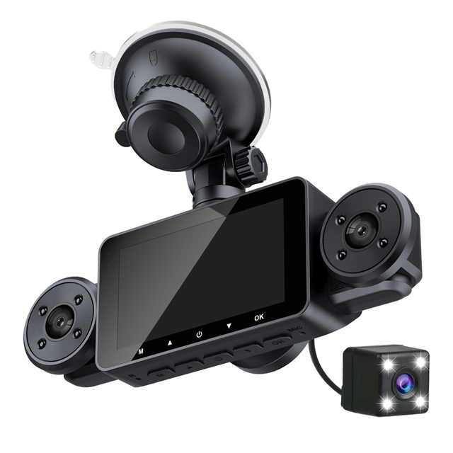 New Factory Wholesales 4 Channel Dash Cam Car Road DVR Camera 1080P Security Digital Video Recorder Black Box for Car