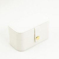 Boîte à bijoux en cuir PU avec logo personnalisé, organiseur de voyage, grande capacité, étui de rangement pour bagues, boucles d'oreilles, colliers, bracelets