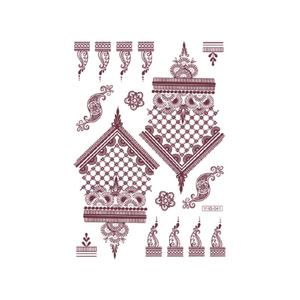 Autocollants de tatouage au henné brun floral, sans danger pour la peau, imperméables, longue durée, motifs traditionnels, tatouage temporaire pour femmes - Product Image 4