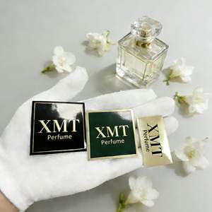 Private Engraving Oil Proof Glossy Cute Embossed Aluminum Cosmetic Perfume <b>Bottle</b> Logo <b>Label</b> <b>Sticker</b> - Product Image 6