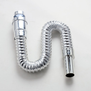 Tubo de Drenaje Electrochapado de 84.5mm de Diámetro Exterior, Curvo, de Compresión, Anticorrosión, para Fregadero - Product Image 1