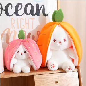 <span class=keywords><strong>Peluche</strong></span> Lapin Fraise Transformé en Carotte – Jouet en <span class=keywords><strong>Peluche</strong></span> Lapin Blanc en Forme de Fruit – Nouveauté Tendance - Product Image 4