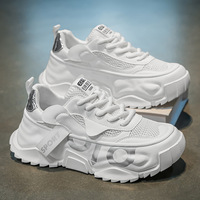 Chaussures de sport décontractées pour hommes de grande taille, tendance, respirantes, antidérapantes, légères, en maille, avec semelle en caoutchouc