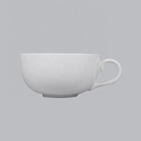PITO Wit Cappuccino Kop en Schotel Set Fijne Beenporseleinen Luxe Theekop en Keramische Koffiekop met Schotel voor Cafe Gebruik