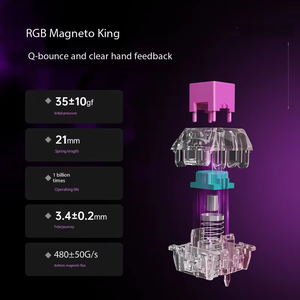 GravaStar V75 Pro Magnetic Axis <b>Keyboard</b> Full Aluminum Wired Single Mode E-sports Game <b>Keyboard</b> 8K Report Rate Purple RGB - Product Image 6