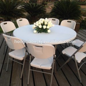 Bàn Gấp Tròn 60 <span class=keywords><strong>Inch</strong></span> Cho Tiệc Và Đám Cưới, Bàn Tiệc Tròn Được Sử Dụng Để Bán, Bàn Ăn Nửa Mặt Trăng - Product Image 4