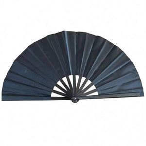 Abanico de mano chino ecológico de plástico de 13 pulgadas, plegable y portátil, con tela decorativa para Halloween y Navidad - Product Image 2