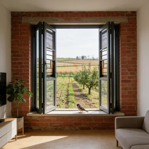 Ventanas Plegables de Aleación de Aluminio de Estilo Americano Moderno, con Apertura Horizontal, para Cocina, Exterior, Villa, Biombo Plegable - Product Image 3