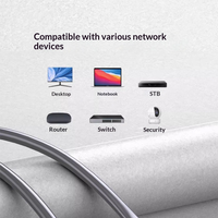 Cable Ethernet Gigabit Kneysum de Alta Velocidad CAT5e CCA, Conductor Sólido de 8 Hilos, UTP FTP SFTP, para Hogar, RJ45, 20M, Exterior, 24AWG