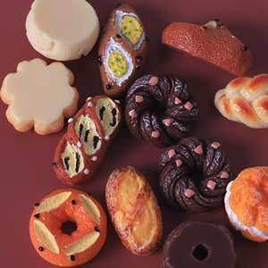 ของเล่นจำลองอาหาร ครีม ขนมปัง <span class=keywords><strong>เค้ก</strong></span> ครีม DIY กาวเรซิ่น อุปกรณ์ตกแต่ง พวงกุญแจ จี้ วัสดุทำมือ - Product Image 2