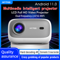 Mini proyector inteligente portátil de diseño de moda 1080P 4K para cine en casa hy700 Proyector 4K 3D Cinema 1080p Mini proyector inteligente