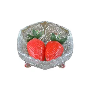 Sucrier sucré de haute qualité porte-fruits pot de bonbons pour la décoration de mariage salade dessert forme de plateau