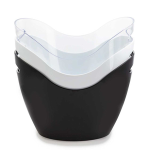 Cubo de hielo de plástico negro de 8L, cubo de hielo de plástico de vino de alta calidad con logotipo personalizado de grado alimenticio <span class=keywords><strong>para</strong></span> fiestas en <span class=keywords><strong>bares</strong></span> - Product Image 3