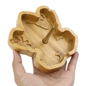 2024 Hot Sale Ready to Ship Bamboo Wooden Ashtray Different Design in Stock Smoking Accessories Ashtray
