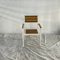 Chaise de patio de salle à manger en aluminium Commercial pour jardin hôtel restaurant chaise empilable