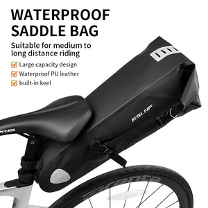 ESLNF Fahrrad-Satteltasche mit großem Fassungsvermögen, wasserdicht, reflektierend, für Mountainbikes und Rennräder - Product Image 1