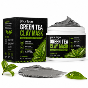 Mascarilla de Arcilla de Té Verde para Hombres con Extracto de Té Verde, Controla el Exceso de Grasa, Limpia los Poros en Profundidad, Elimina Puntos Negros, Calma el Enrojecimiento, MOQ Bajo de 50 Unidades - Product Image 1