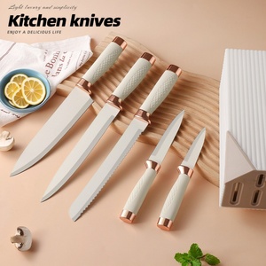 Ensemble de couteaux de cuisine haut de gamme en acier inoxydable, couteau de chef, couteau utilitaire, couteaux de cuisine avec bloc - Product Image 5