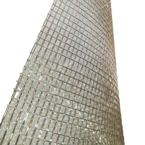 XY-R-04 shiny Decorative Metal Wire Mesh glass with liner mesh for Glass Lamination