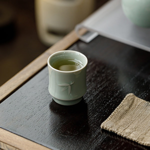 Guanlan Banana Moonlight Ceramic <b>Teacup</b> Cylinder Porcelain Tasting Cup For Home Use Afternoon Tea New Chinese Style - Product Image 4