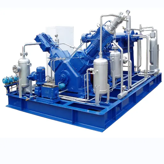 High Pressure 250 Bar Station Booster Piston Natural Gas Reciprocating CNG Gas Compressor