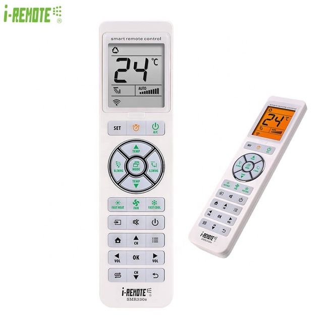 SMR330S I-REMOTE Wireless Smart Air Conditioner & TV Universal Remote Control 2-in-1 with Learning & Fixed Codes Plastic