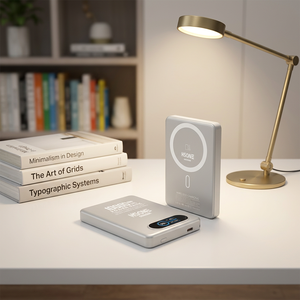 L155 Cadeau Prêt à l'emploi Gravure Laser Gratuite Batterie Externe Magnétique 10000mAh Ultra-Mince 11.5mm Écran TFT Charge Rapide Sans Fil 15W et PD 20W - Product Image 2